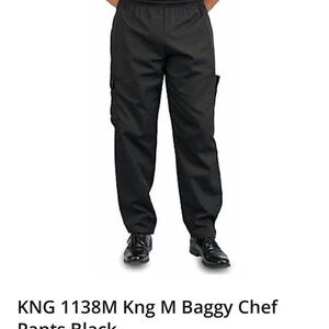 Men's Black Baggy Chef Pants